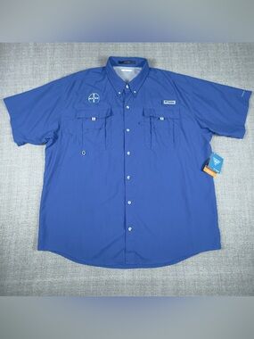 Columbia Men’s PFG Bahama II Short Sleeve Shirt Size XL Fishing T-shirt BAYER